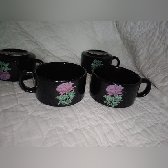 Tequila Rose Soup Mugs Coffee Cups Set Of 4 - Picture 7 of 10